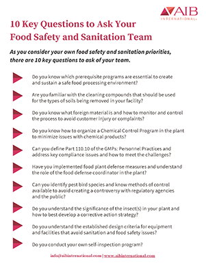 essay questions for food safety